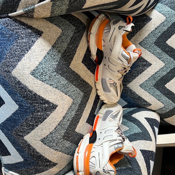 Balenciaga MEN'S TRACK SNEAKER IN WHITE Size 7 EU 40 - Picture 12 of 13